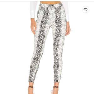 SUPERDOWN ROBYN SNAKE SKIN PANTS